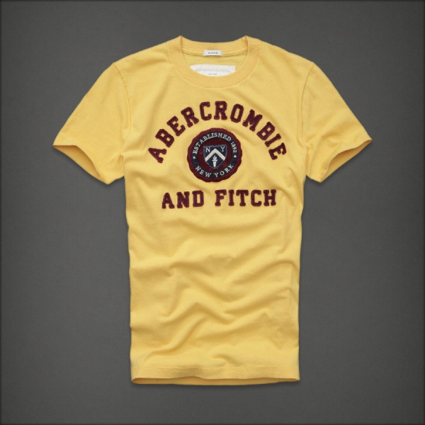 Abercrombie Fitch Hombres De Cuello Redondo Corto Remera AF5386